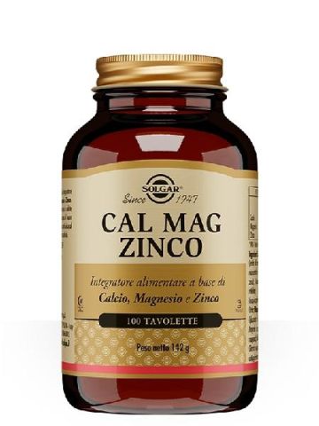 Solgar Cal Mag Zinco Minerali Ossa 100 Compresse
