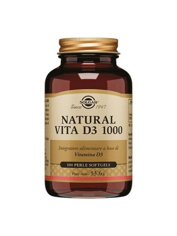 Solgar Natural Vita D3 1000 Vitamina D 100 Perle
