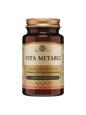 Solgar Vita Metab12 Vitamina B12 30 Compresse Orosolubili