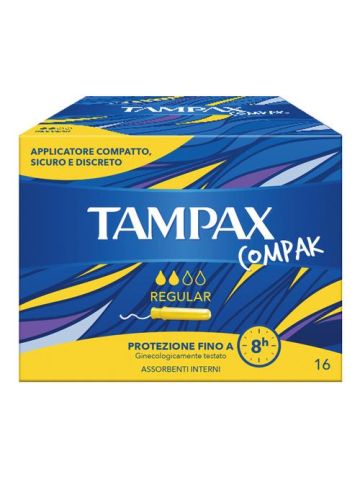 Tampax Compak Regular Assorbenti Interni 16 Pezzi