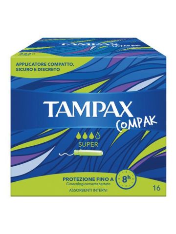 Tampax Compak Super Assorbenti Interni 16 Pezzi