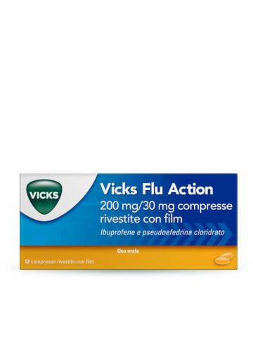 Vicks Flu Action 200+30mg 12 Compresse