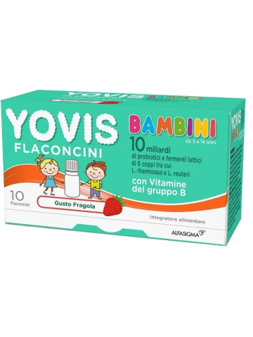 YOVIS_BAMBINI_FERMENTI_LATTICI_VITAMINE_GRUPPO_B_FRAGOLA_10_FLACONCINI