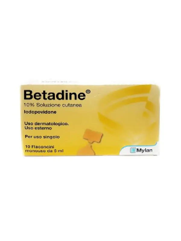 Betadine Soluzione Cutanea Disinfettante 10% 10 Flaconcini 5ml