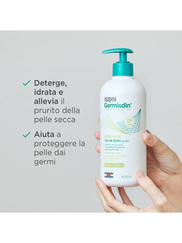 Isdin Germisdin Aloe Vera Gel Da Bagno Pelle Secca 500ml